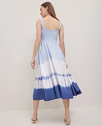 Ann Taylor Weekend Collection Strappy Flare Midi Dress Zephyr Blue Women's