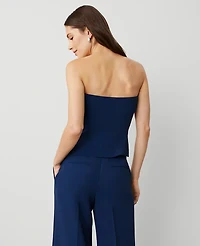 Ann Taylor The Petite Strapless Vest Fluid Crepe Pure Sapphire Women's