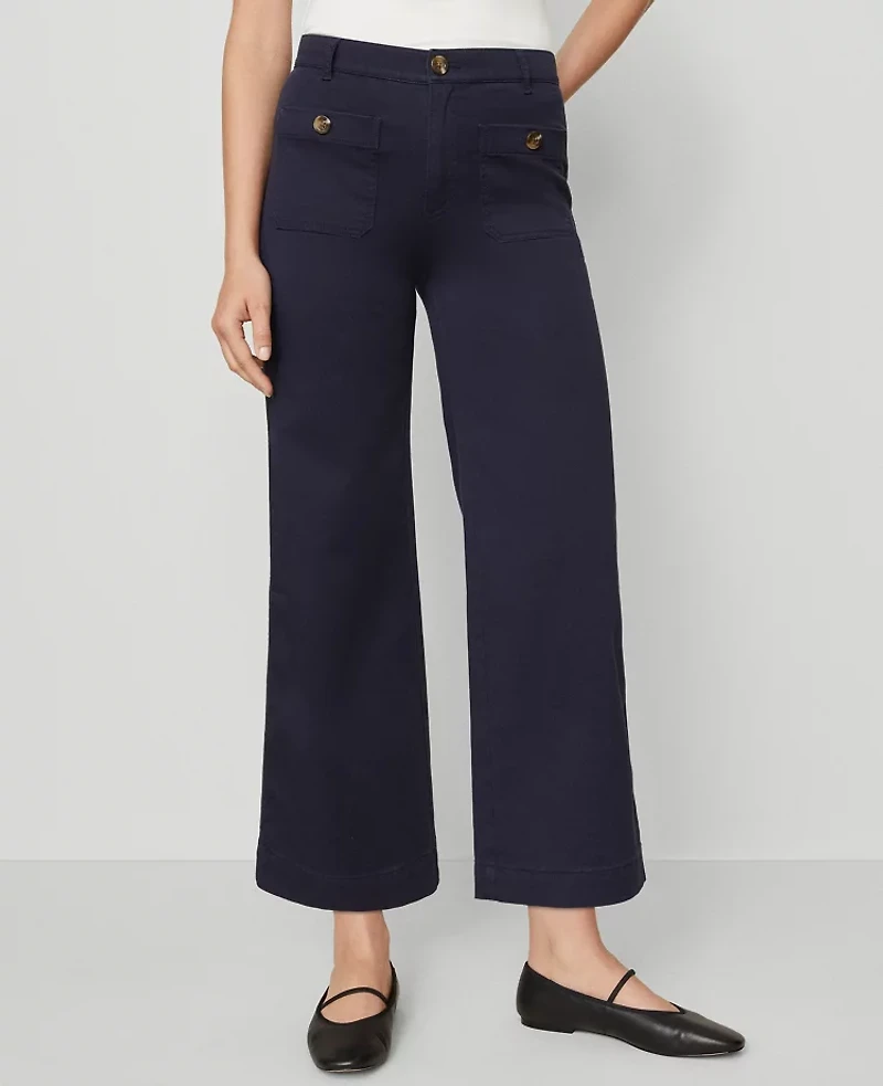 Ann Taylor Weekend Collection Sateen Patch Pocket Pant Women's