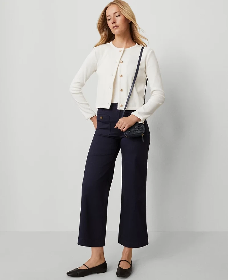 Ann Taylor Weekend Collection Sateen Patch Pocket Pant Women's