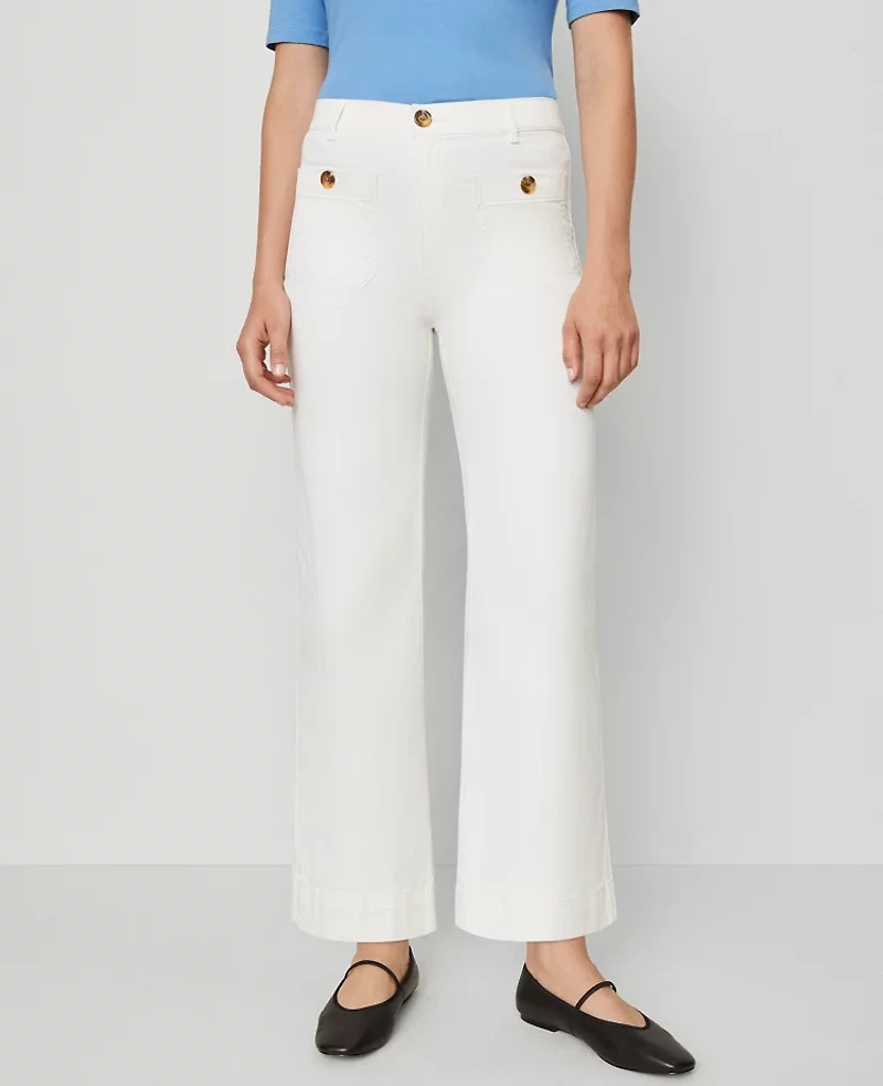 Ann Taylor Weekend Collection Sateen Patch Pocket Pant Women's