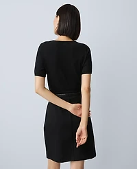 Ann Taylor Ponte Belted A-Line Skirt Women's