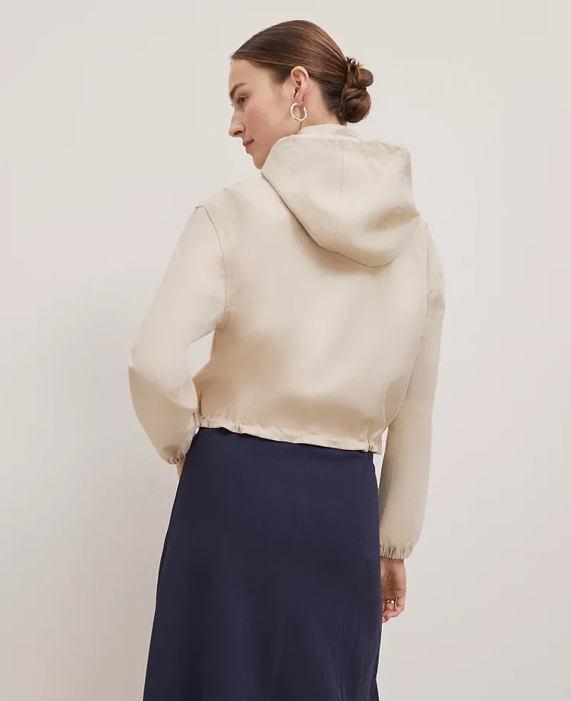 Ann Taylor Weekend Collection Windbreaker Jacket Soft Khaki Women's