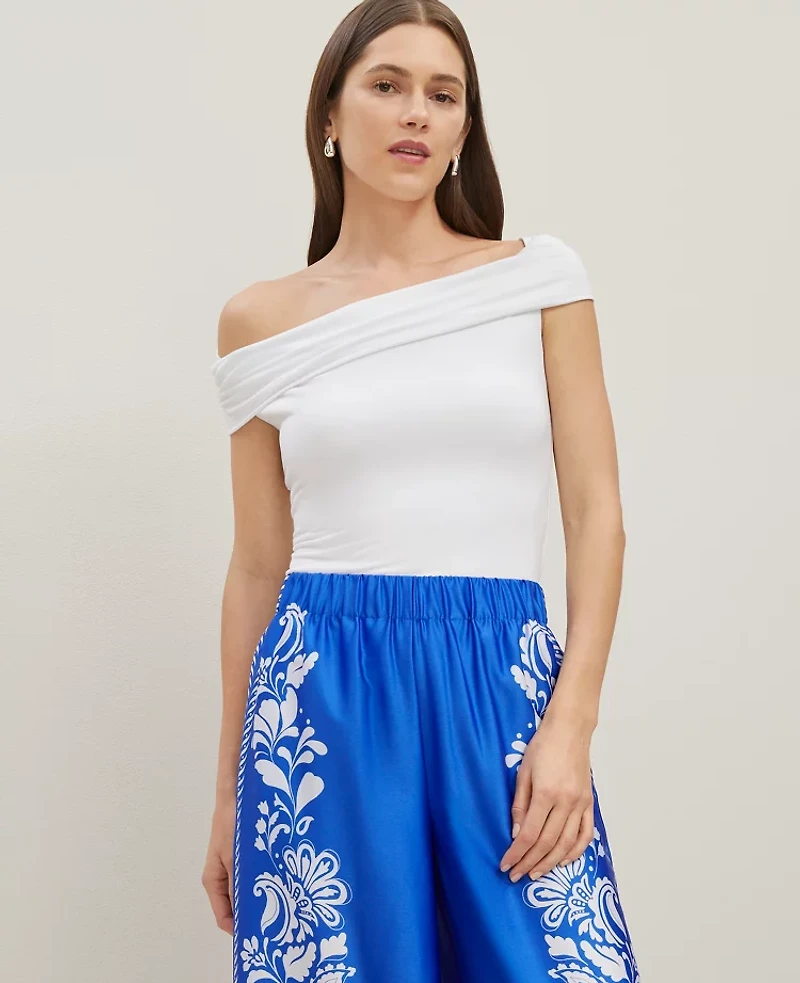 Ann Taylor Asymmetrical One-Shoulder Top Women's