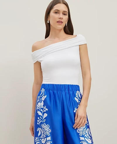 Ann Taylor Asymmetrical One-Shoulder Top Women's