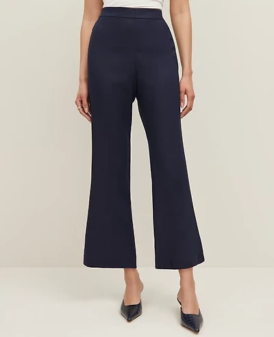 Ann Taylor The Flare Ankle Pant Linen Blend — Curvy Fit Women's