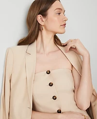Ann Taylor Petite Strapless Vest Sands Edge Women's