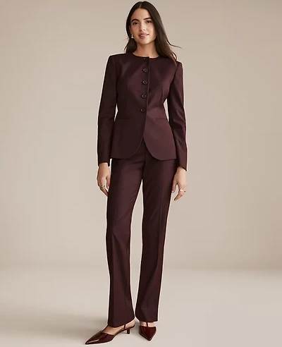 Ann Taylor The High Rise Slim Trouser Pant Classic Burgundy Women's