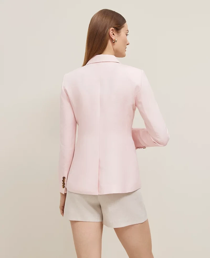 Ann Taylor The Hutton Blazer Linen Blend Potpourri Women's