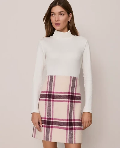 Ann Taylor Weekend Collection Plaid Mini Skirt Seedpearl Women's