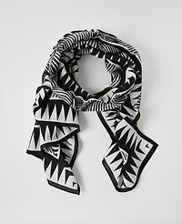 Ann Taylor Palm Scarf Black Women's