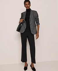 Ann Taylor The Greenwich Blazer Herringbone Grey/White Combo Women's