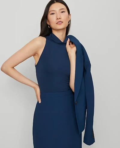 Ann Taylor Mock Neck Top Size XL Moonlit Backdrop Women's