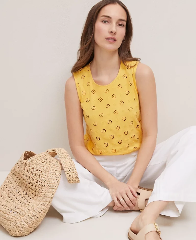 Ann Taylor Petite Weekend Collection Bubble Hem Top Women's