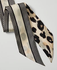 Ann Taylor Animal Print Silk Scarf Brown Multi Women's