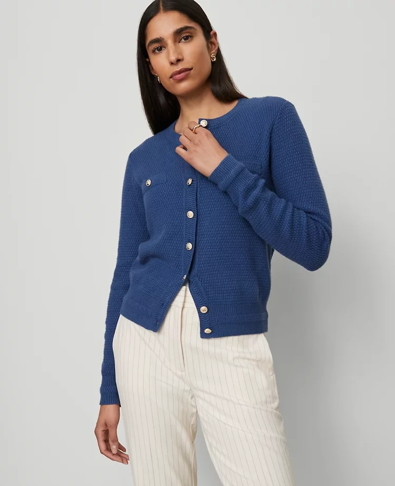 Ann Taylor Textured Cardigan Women's