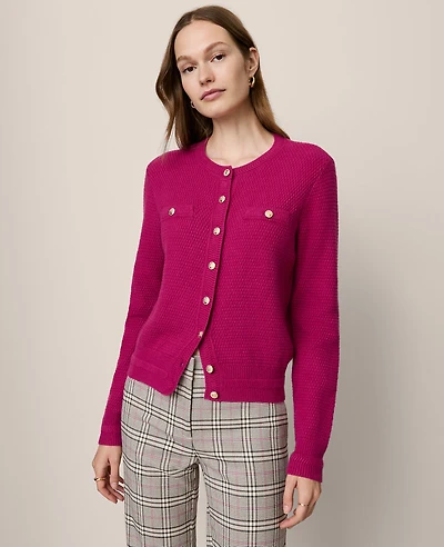 Ann Taylor Textured Cardigan Women's