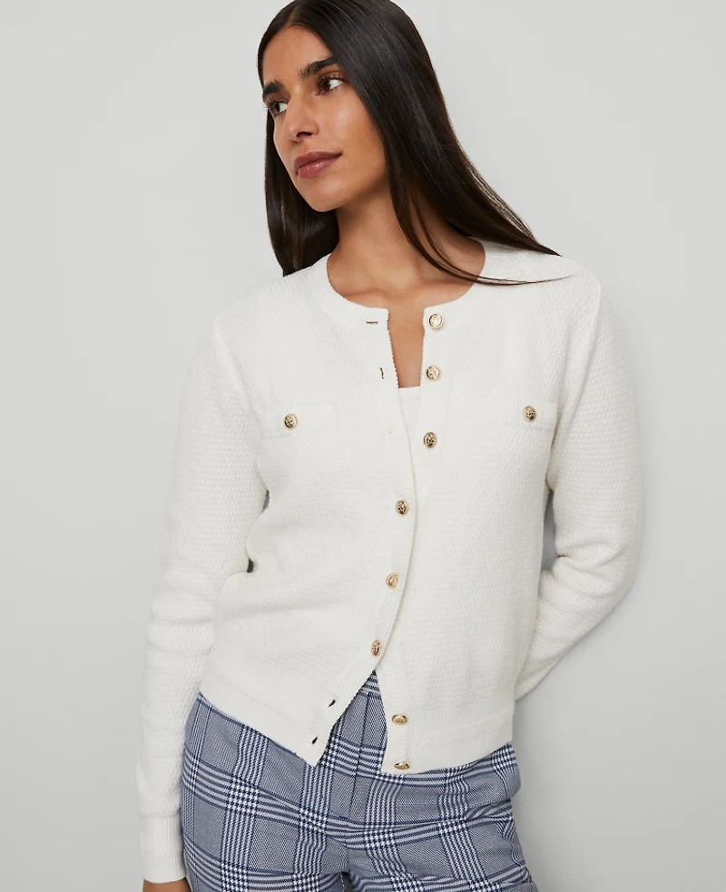 Ann Taylor Textured Cardigan Women's