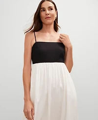 Ann Taylor Petite Strappy Linen Blend Maxi Dress Size 8 Winter White Women's