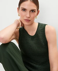 Ann Taylor Open Stitch Sweater Shell Top Women's