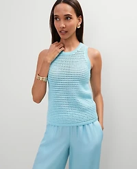 Ann Taylor Open Stitch Sweater Shell Top Women's