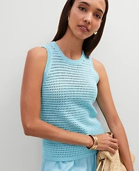 Ann Taylor Open Stitch Sweater Shell Top Women's