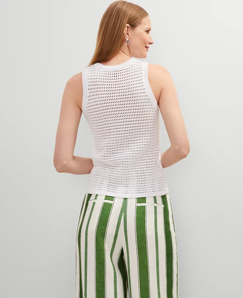 Ann Taylor Open Stitch Sweater Shell Top Women's