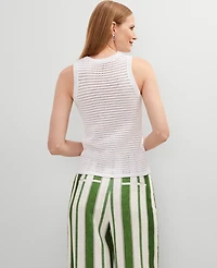 Ann Taylor Open Stitch Sweater Shell Top Women's