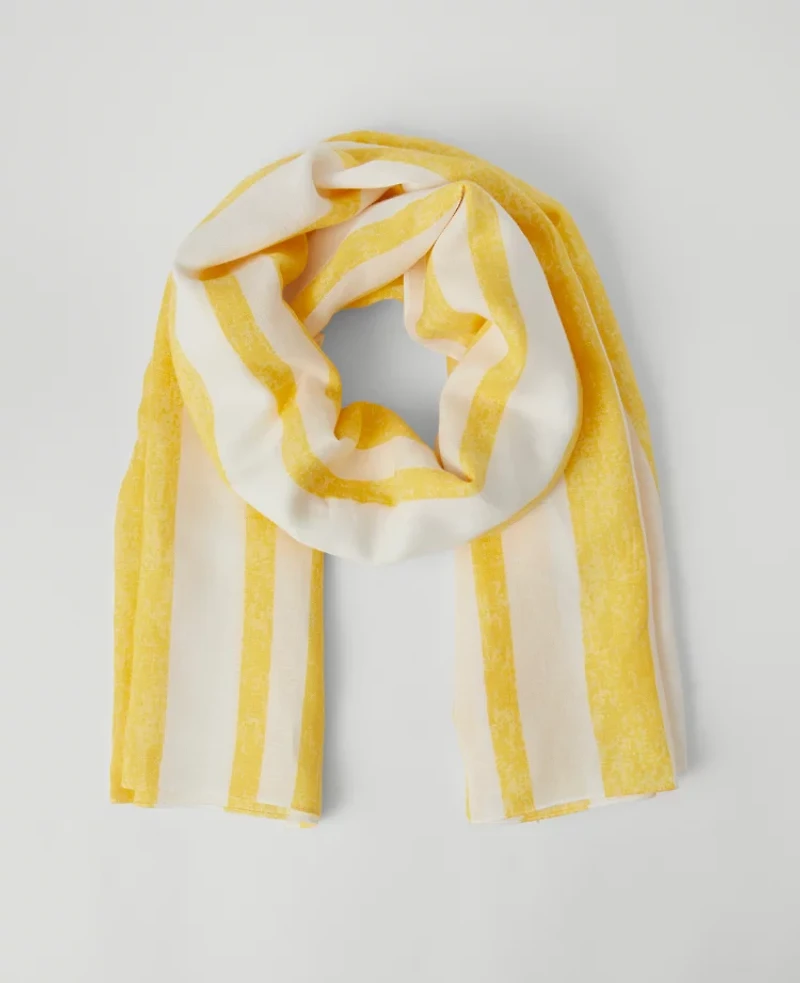 Ann Taylor Weekend Collection Striped Scarf Mimosa Women's