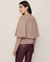 Ann Taylor Capelet Cardigan Vintage Taupe Melange Women's