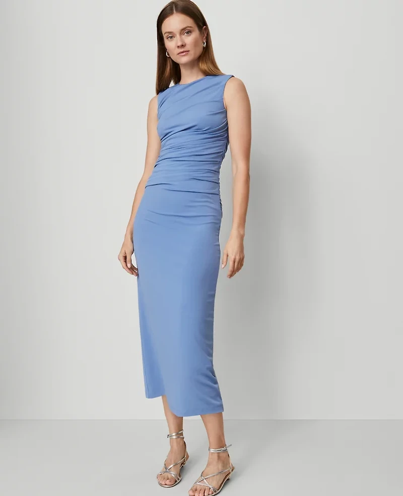 Ann Taylor Knit Ruched Sheath Dress Women's