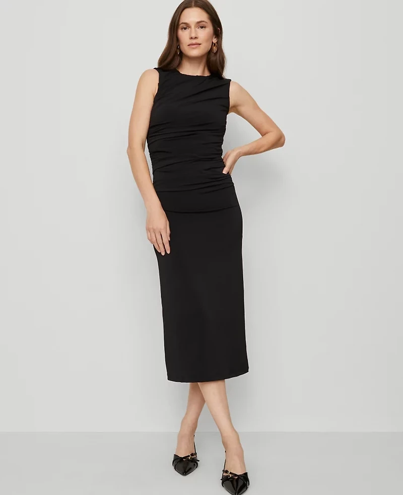 Ann Taylor Knit Ruched Sheath Dress Women's