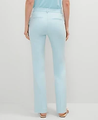 Ann Taylor The Sophia Straight Pant in Textured Drape Size 12 Gulf Stream Blue Women's