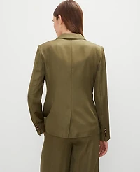 Ann Taylor The Petite Hutton Blazer Size 0 Moss Green Women's