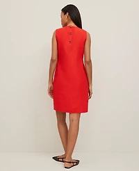 Ann Taylor Petite Flap Pocket Shift Dress Fiery Red Women's