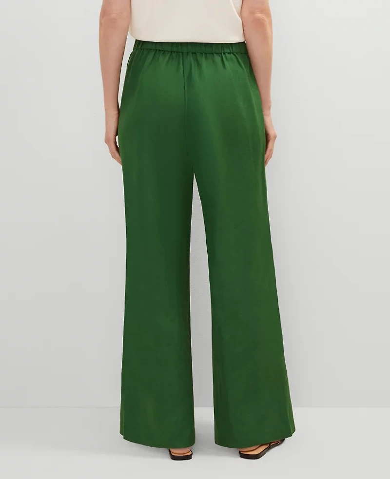 Ann Taylor The Tall Palazzo Pant in Linen Blend Size 2XL Leafy Green Women's