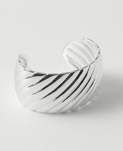 Ann Taylor Twisted Metal Cuff Bracelet Silvertone Women's