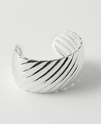 Ann Taylor Twisted Metal Cuff Bracelet Silvertone Women's