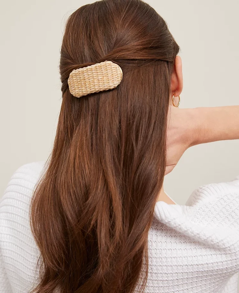 Ann Taylor Straw Hair Clip Natural Women's