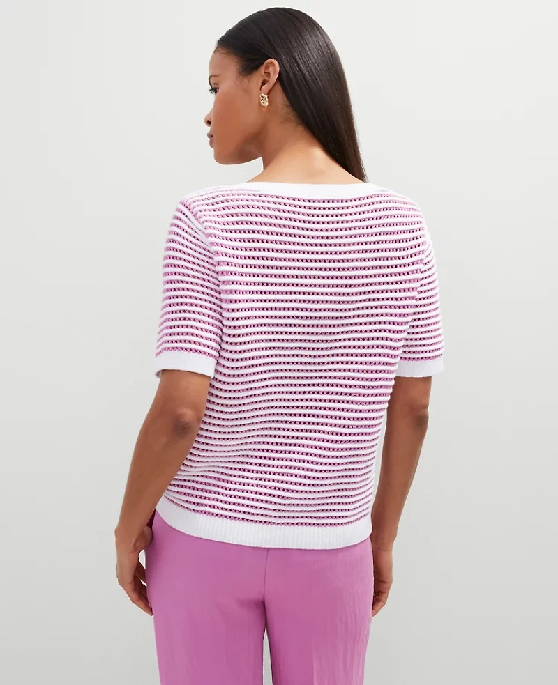 Ann Taylor Striped Wedge Sweater Women's