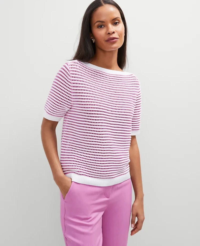 Ann Taylor Striped Wedge Sweater Women's