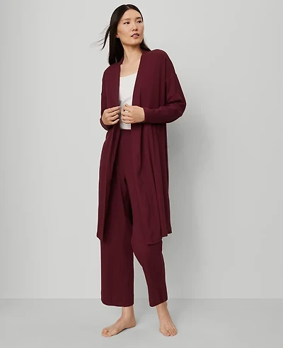 Ann Taylor Lounge Duster Windsor Wine Women's