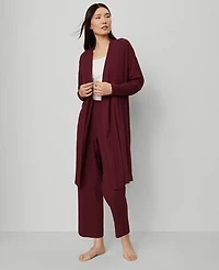Ann Taylor Lounge Duster Windsor Wine Women's