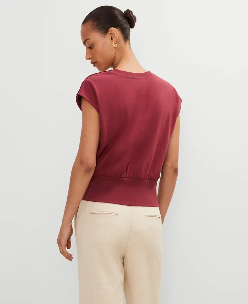 Ann Taylor Petite Shoulder Button Top Women's