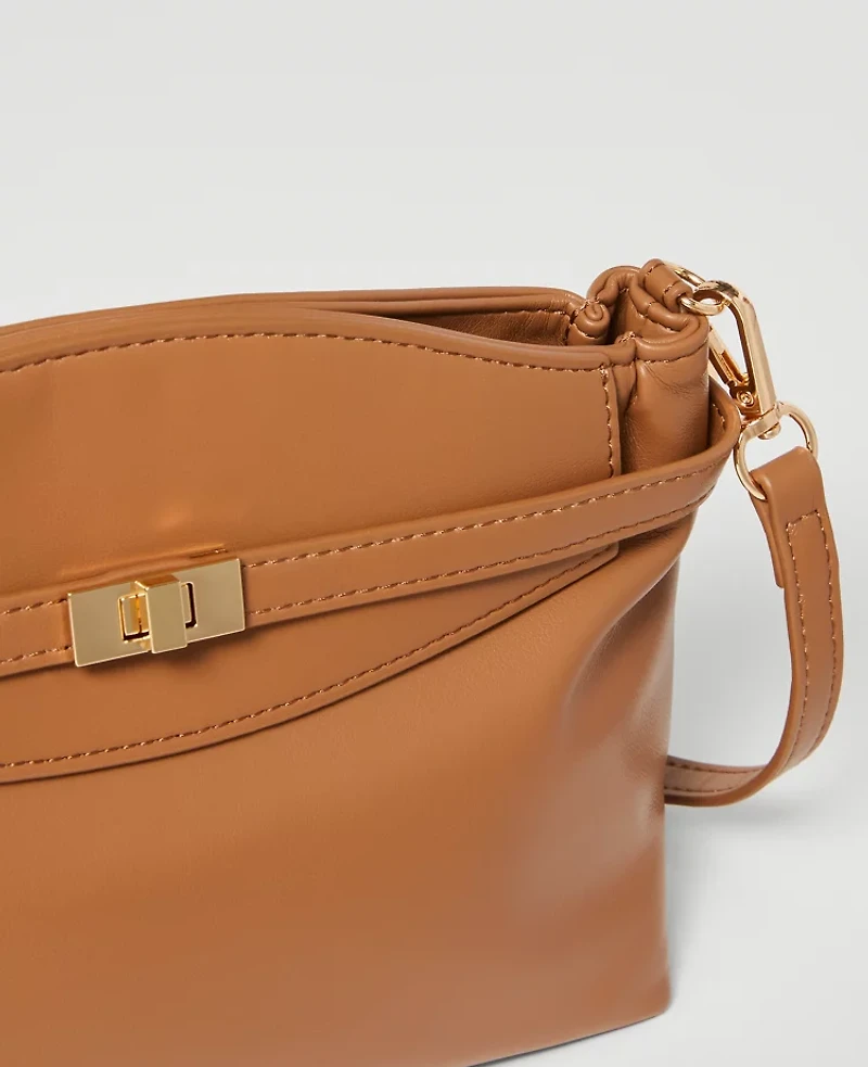 Ann Taylor Small Belted Clutch Handbag Autumn Ochre Women's