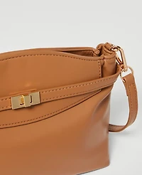 Ann Taylor Small Belted Clutch Handbag Autumn Ochre Women's