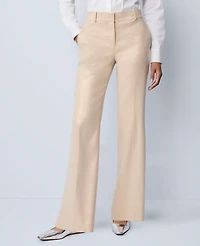 Ann Taylor The Jayne Trouser in Metallic Jacquard Size 00 Gold/White Women's