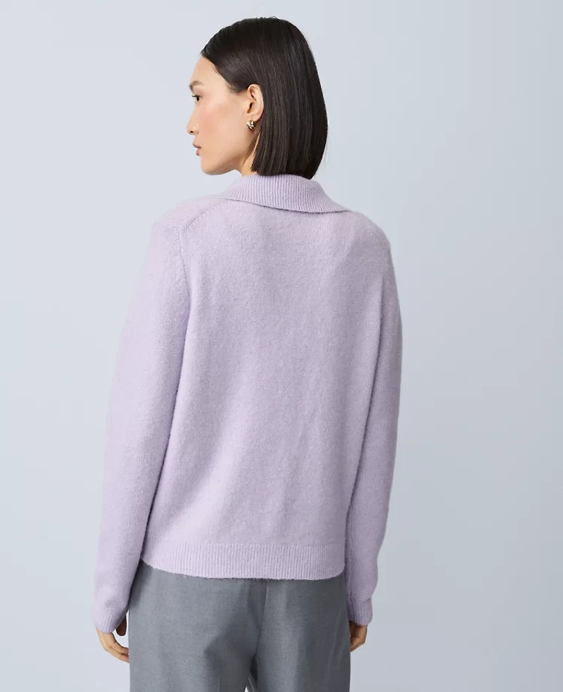 Ann Taylor Embellished Collared Cardigan Women's