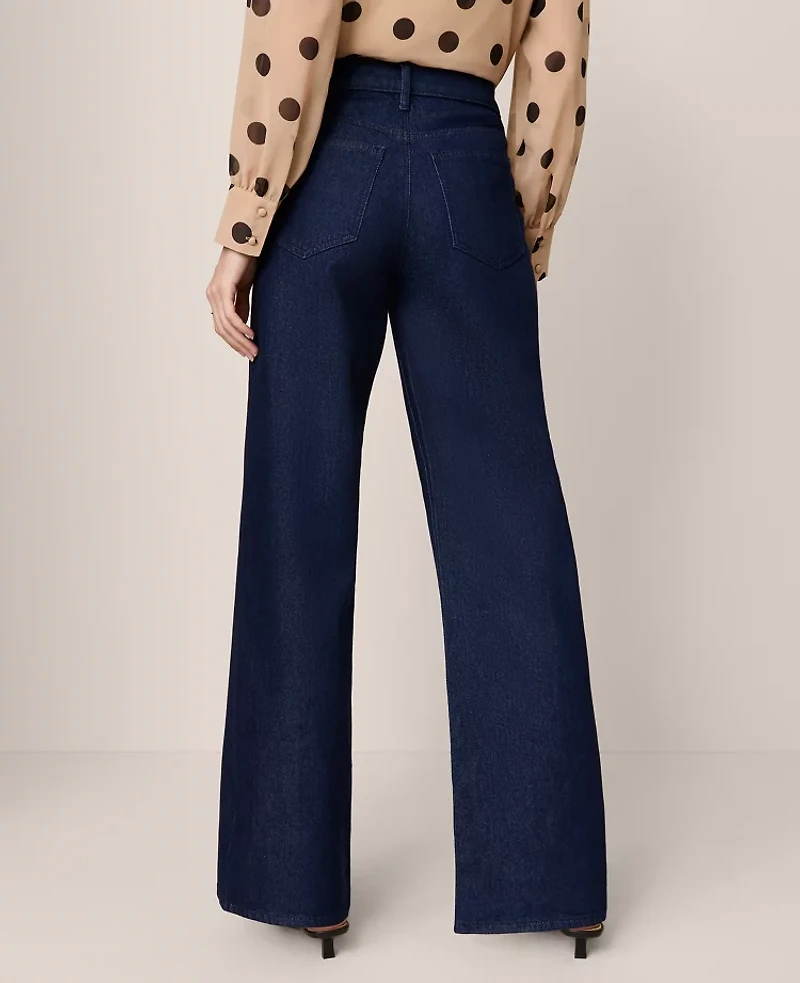 Ann Taylor The Wide-Leg Jean Classic Rinse Wash Women's