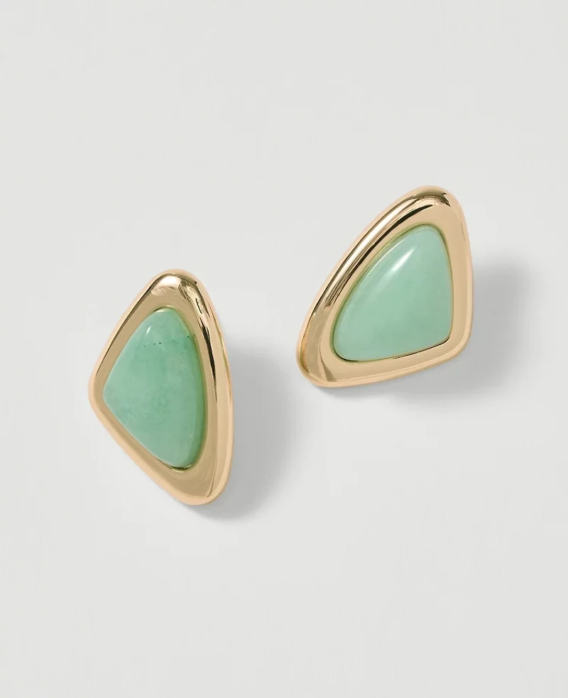 Ann Taylor Triangle Stone Stud Earrings Glass Slipper Women's